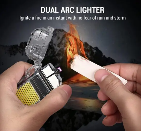 Waterproof Rechargeable Electric Lighter with Flashlight